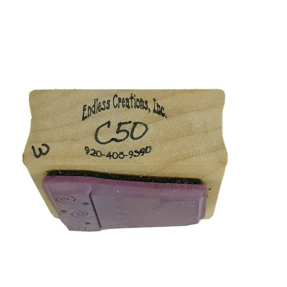 Wood Mounted Flower Pot Rubber Stamp - Picture 3 of 3